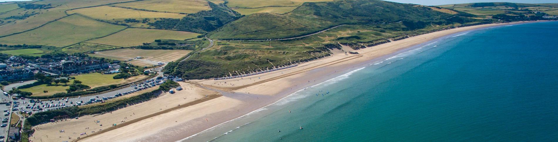 Woolacombe Beach from the air