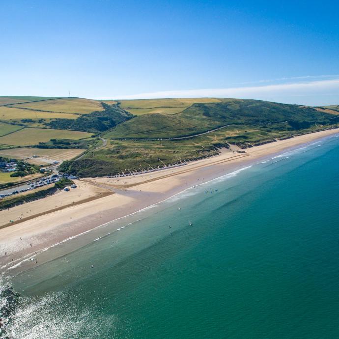 Woolacombe Beach from the air