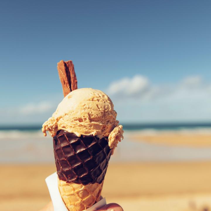 Ice Cream on the Beach Woolacombe North Devon